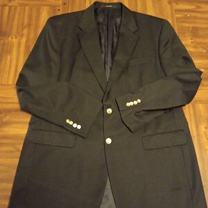 Chaps Black Men's Blazer with Gold Buttons